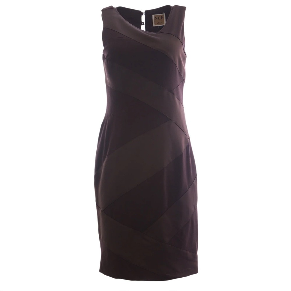 NUE by Shani Body built in shapewear Sheath‎ Dress Brown Size 6 Sleeveless